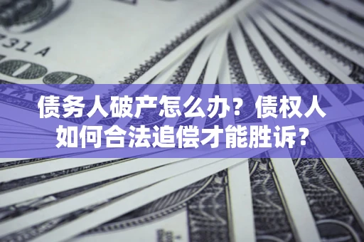 北京债务人破产怎么办？债权人如何合法追偿才能胜诉？