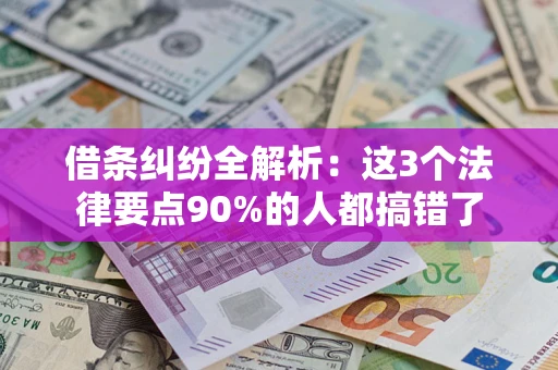 北京借条纠纷全解析：这3个法律要点90%的人都搞错了