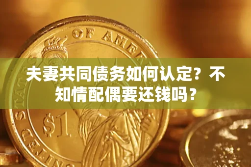 北京夫妻共同债务如何认定？不知情配偶要还钱吗？
