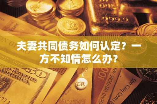 北京夫妻共同债务如何认定？一方不知情怎么办？
