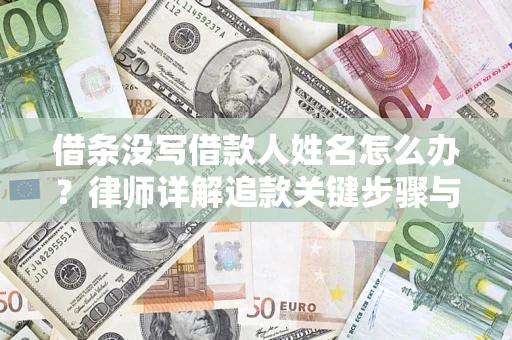 北京借条没写借款人姓名怎么办？律师详解追款关键步骤与证据链构建