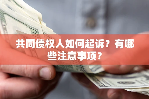 北京共同债权人如何起诉？有哪些注意事项？